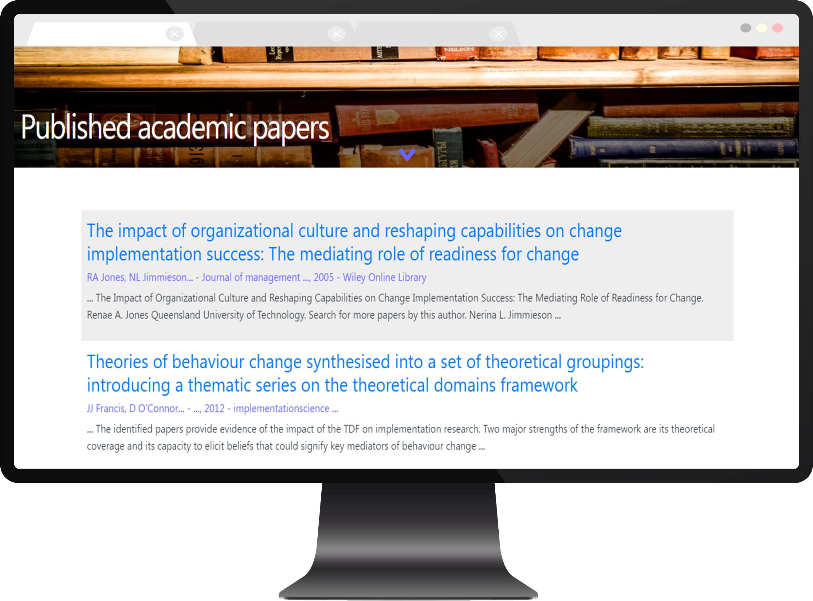 Published academic papers