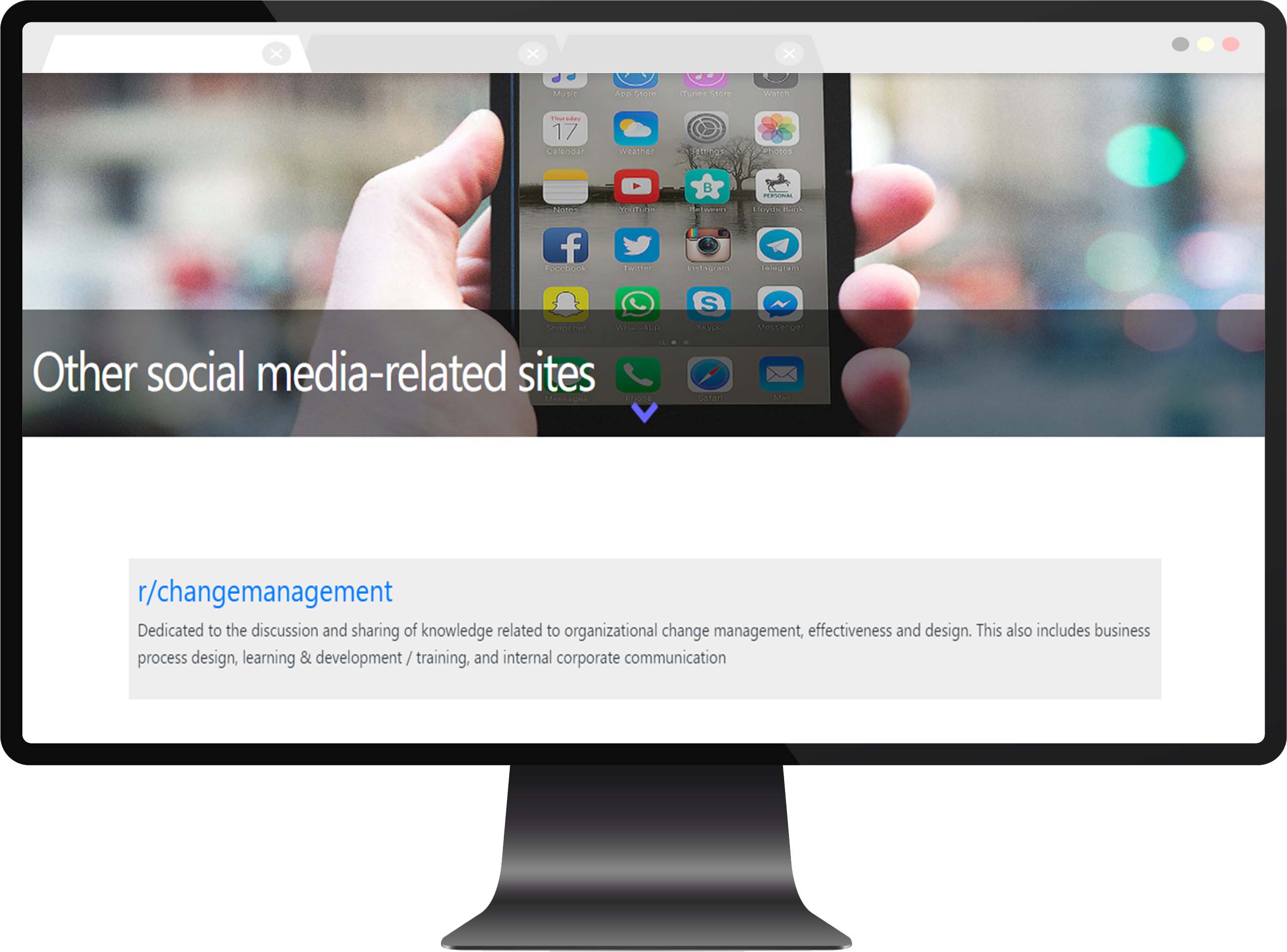 Other social media-related change sites